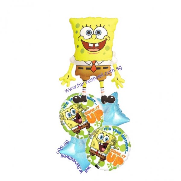 Spongebob Squarepants Birthday Soak it up Balloon Bouquet